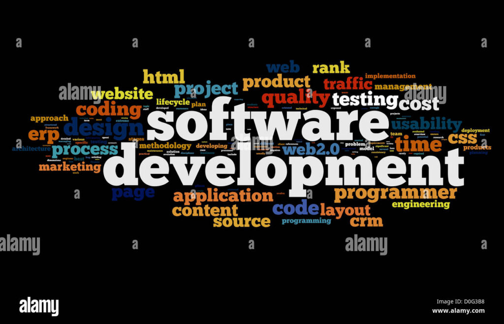 software-development-concept-in-tag-cloud-on-black-background-D0G3B8
